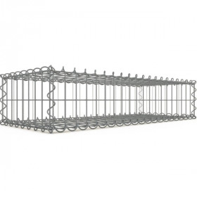 Gabion 100x20x40 cm fil 4mm maille 5x10 et 10x10cm 5 faces sans 1 côté