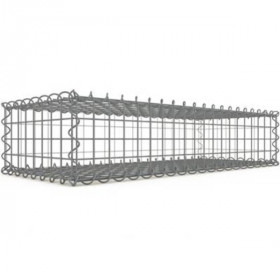 Gabion 100x20x40 cm fil 4 mm maille 5x5 cm 5 faces sans dessous