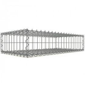 Gabion 100x20x50 cm fil 4mm maille 5x10 et 10x10cm 5 faces sans 1 côté