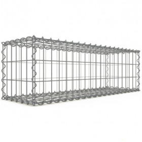 Gabion 100x30x30cm fil 4mm maille 5x10 et 10x10cm 5 faces sans dessous