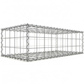 Gabion 100x30x50 cm fil 4 mm maille 10x10 cm 5 faces sans dessous