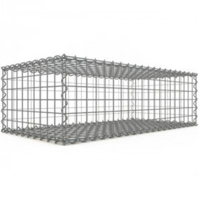Gabion 100x30x50 cm fil 4 mm maille 5x5 cm 5 faces sans dessous