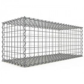 Gabion 100x40x40 cm fil 4 mm maille 5x5 cm 5 faces sans dessous