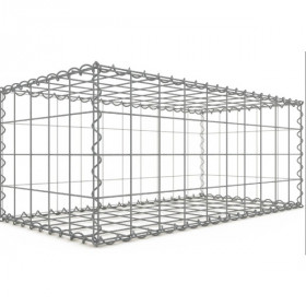 Gabion 100x40x50 cm fil 4 mm maille 10x10 cm 5 faces sans dessous