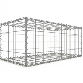 Gabion 100x40x40 cm fil 4 mm maille 5x10 et 10x10 cm 6 faces