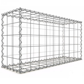 Gabion 100x50x30 cm fil 4 mm maille 10x10 cm 5 faces sans dessous