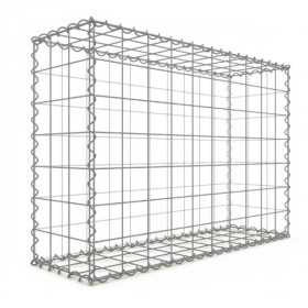 Gabion 100x70x30 cm fil 4mm maille 10x10 cm 5 faces sans 1 côté