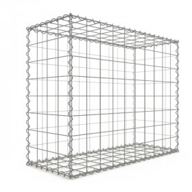 Gabion 100x80x40 cm fil 4mm maille 10x10 cm 5 faces sans 1 côté