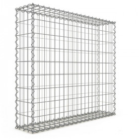 Gabion 100x90x20cm fil 4mm maille 5x10 et 10x10cm 5 faces sans dessous