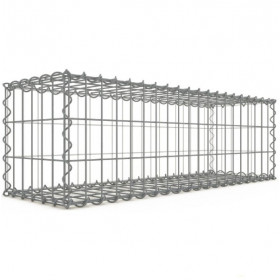 Gabion 200x50x50 cm fil 4,5mm maille 5x10 cm 5 faces sans dessous