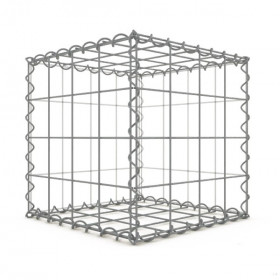 Gabion 40x40x40 cm fil 4mm maille 10x10 cm 5 faces sans dessous