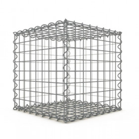 Gabion Cubique 40x40x40 cm fil 4mm maille 5x5 cm 5 faces sans 1 côté