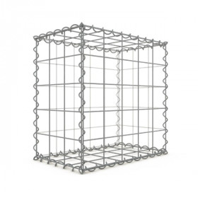 Gabion 50x50x30 cm fil 4mm maille 10x10 cm 5 faces sans dessous