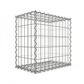 Gabion 50x50x30 cm fil 4 mm maille 5x10 et 10x10 cm 6 faces