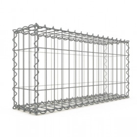 Gabion 80x40x20 cm fil 4 mm maille 5x10 cm 5 faces sans 1 côté
