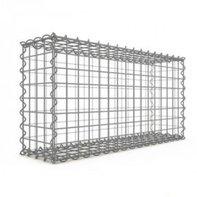 Gabion 80x40x20 cm fil 4 mm maille 5x5 cm 5 faces sans dessous