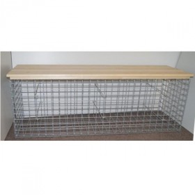 Banc en gabion - 102 x 42 x 32 cm