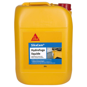 Hydrofuge Liquide pour Béton et Mortier Sikacem, 20 litres