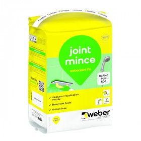 Mortier Joint Mince Gris Ciment pour Mur WeberJoint Fin 5 kg