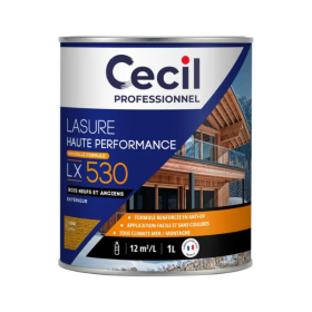 Lasure Haute Performance pour Extérieur Cecil LX5 30 Chêne 1L
