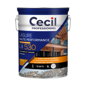 Lasure Haute Performance pour Extérieur Cecil LX5 30 Chêne Clair 5L