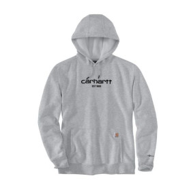 Sweat à Capuche Carhartt Force Lightweight Logo Graphic Aph-Asphalt
