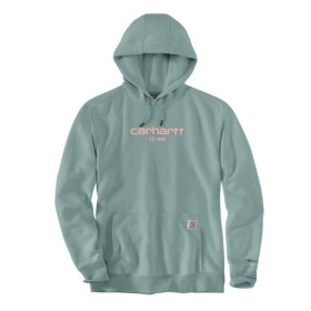 Sweat à Capuche Carhartt Force Lightweight Logo Graphic Blue Surf