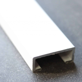 Listel Aluminium 8 x 10 mm x 2,5 m, Laqué Blanc