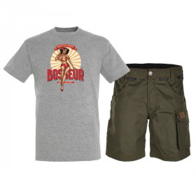 Lot Bermuda Bosseur Bronze + Tee-Shirt
