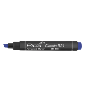 Marqueur Permanent Biseauté Pica Classic 521/41 Bleu, Lot de 10