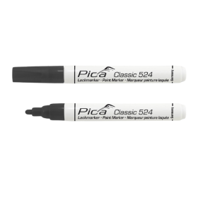 Marqueur Permanent Pica Classic 524/46 Peinture laquée Noir, x10