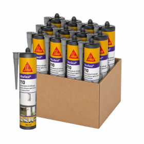 Mastic Silicone Menuiserie Vitrage SikaSeal-110 Gris 12x300ml
