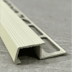 Nez de Marche Aluminium pour Carrelage H 11 mm x L 3 m, Beige Sablé