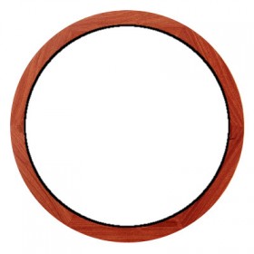 Oeil de boeuf fixe en bois exotique, rond diamètre 100 cm