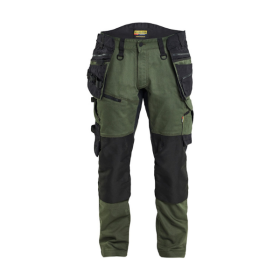 Pantalon de Travail Blaklader Stretch Striker 1970 Vert forêt/Noir