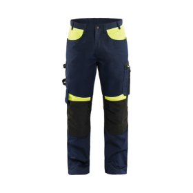 Pantalon de Travail Blaklader 15561860 Bleu marine/Jaune