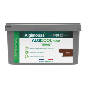Peinture Anti-chaleur pour Toiture Algicool Roof Brun, Seau de 5L