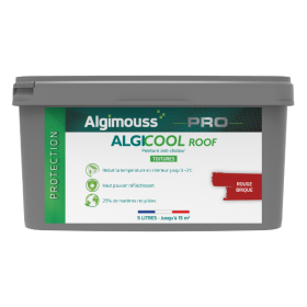 Peinture Anti-chaleur pour Toiture Algicool Roof Rouge 3013 Seau de 5L