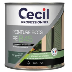 Peinture Bois Haute Performance Cecil PE B45 Vert Normand Satin 0,5L