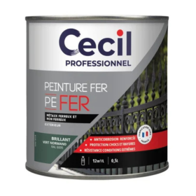 Peinture Fer Extérieur Haute Durabilité Cecil PE FER Vert Normand 0,5L