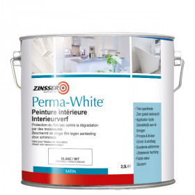 Peinture Locaux Humides Blanche Satin Perma-white Zinsser 1 litre