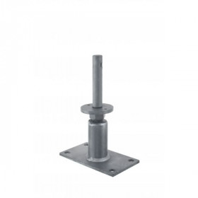 Pied de Poteau Tubulaire Fortes Charges 24 mm Galva Simpson PGS24/130