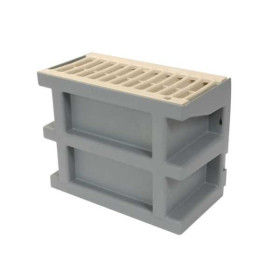 Courette d'aération Nicoll COUR7S couleur sable avec grille