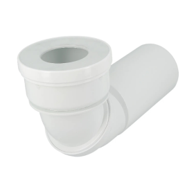 Pipe WC Orientable PVC Droite Coudée Nicoll PORTWC, Ø100mm