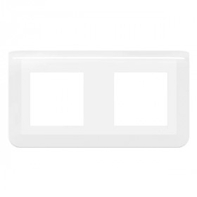 Plaque Finition Horizontale Legrand Mosaic 2x2 Modules Blanc 078804L