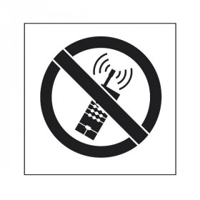 Pochoir symbole Pas de téléphone portable 45x40cm