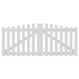 Portail Battant PVC Lames ajourées Rouen Blanc RAL 9016, H1,15 x 3 m