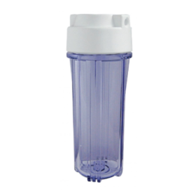 Porte-filtre à Eau 5" Aquapro AEG E/S 1/4" Blanc/Transparent