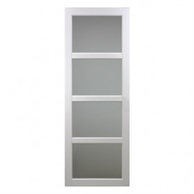 Porte intérieure Tema enrobé Blanc 4 Vitrages 204x63 cm