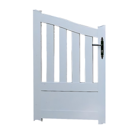 Portillon PVC Lames semi-ajourées Lux Blanc, H 1,45 x 1 m